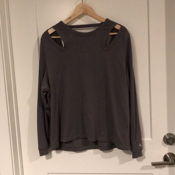 JoyLab Tops - JoyLab Gray Sweatshirt w/ cutouts